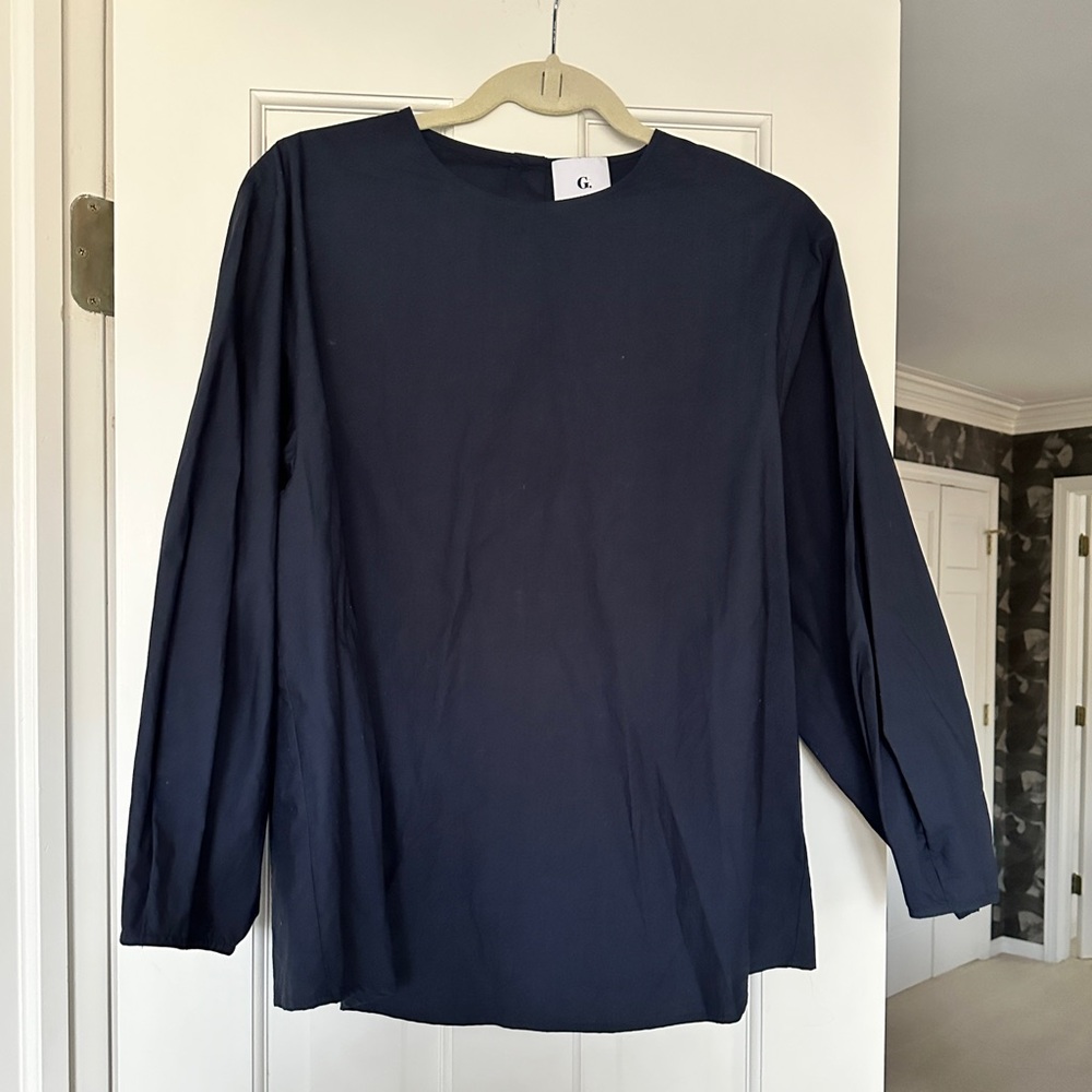 G. Label by Goop Navy Long-Sleeve Top Size 12